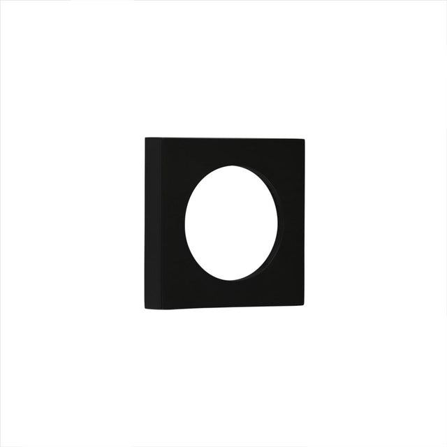 Burlington Plain Square Outer Rose for Escutcehons Black