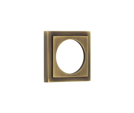 Burlington Stepped Square Outer Rose for Burlington Escutcheon Antique Brass