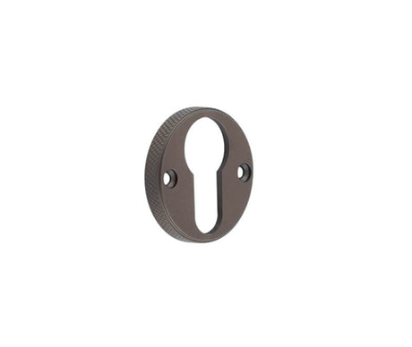Burlington Westbourne Knurled Euro Profile Escutcheon Dark Bronze