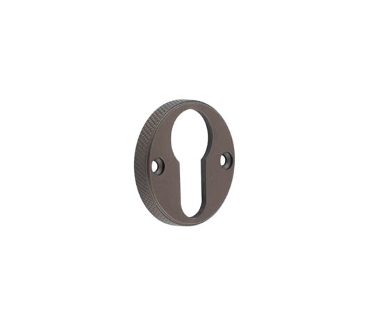 Burlington Westbourne Knurled Euro Profile Escutcheon Dark Bronze