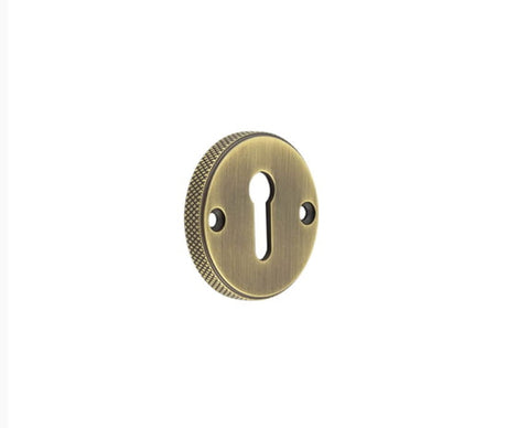 Burlington Westbourne Knurled Standard Keyway Escutcheon Antique Brass