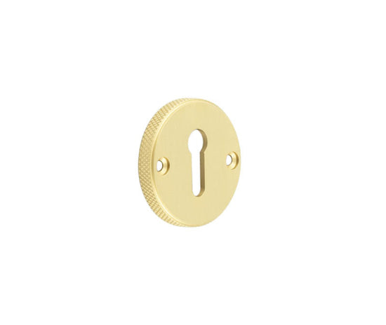 Burlington Westbourne Knurled Standard Keyway Escutcheon Satin Brass