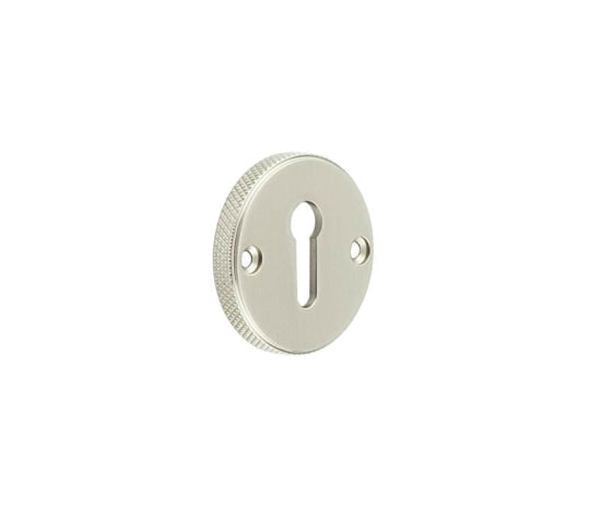 Burlington Westbourne Knurled Standard Keyway Escutcheon Satin Nickel