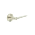 Knightsbridge Door Handle on Reeded Rose Satin Nickel