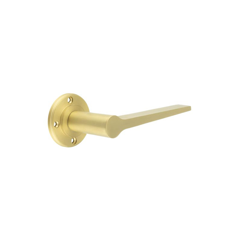 Knightsbridge Door Handles No Rose Satin Brass