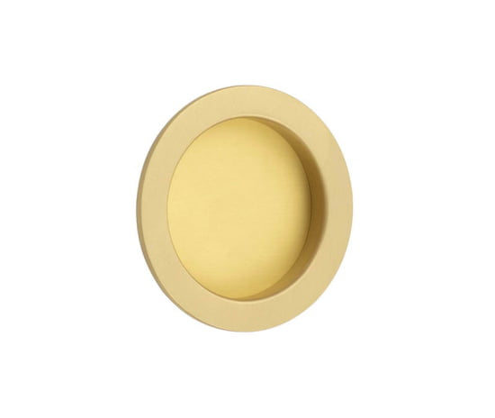 Burlington Circular Flush Pull Satin Brass