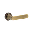 Kensington Door Handles No Rose Antique Brass