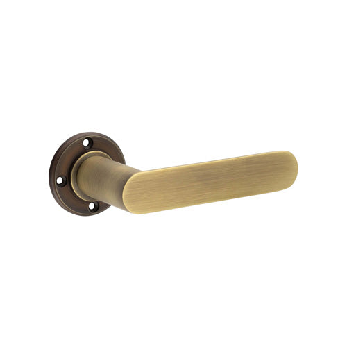 Kensington Door Handles No Rose Antique Brass