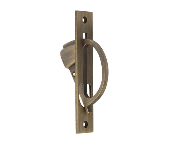 Burlington Sliding Door Edge Pull Antique Brass