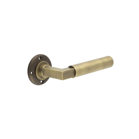 Westminster Door Handles No Rose Antique Brass