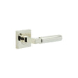 Westminster Door Handles Square Plain Polished Nickel