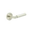 Westminster Door Handles Stepped Rose Satin Nickel