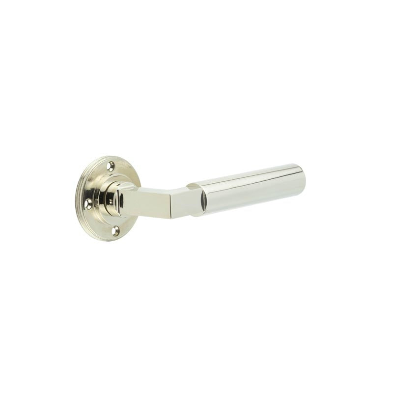 Westminster Door Handles No Rose Polished Nickel