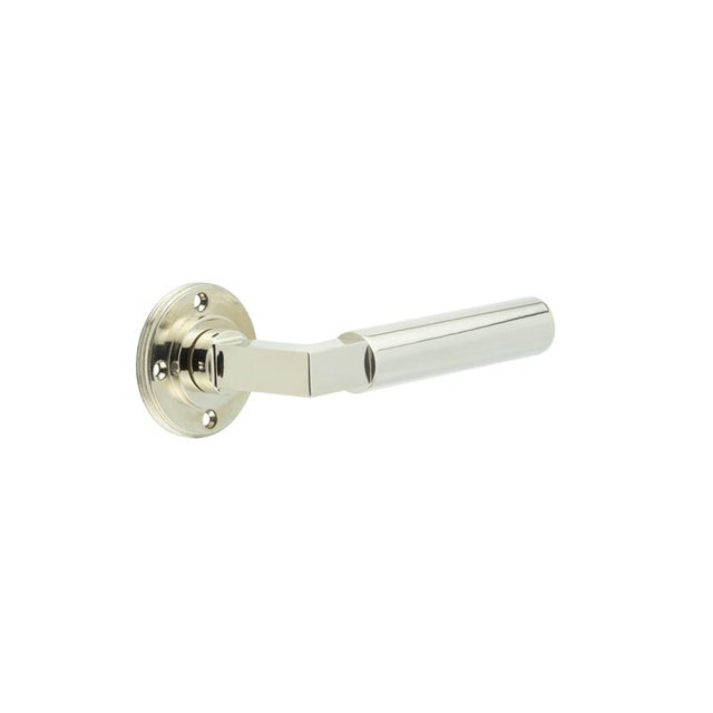 Westminster Door Handles No Rose Polished Nickel