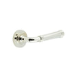 Highgate Door Handles Knurled Rose Polished Nickel
