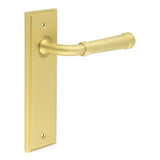 Highgate Door Handle Latch Backplate Satin Brass