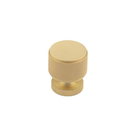 Piccadilly Knurled Cupboard Knobs Satin Brass