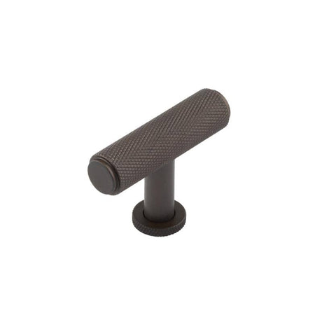 Piccadilly Knurled T Bar Cupboard Knobs Dark Bronze