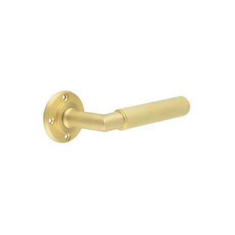 Piccadilly Door Handle Satin Brass - Roses Sold Separately