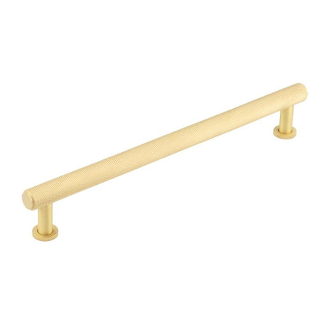 Burlington Piccadilly Knurled Cabinet Handles 224mm Satin Brass