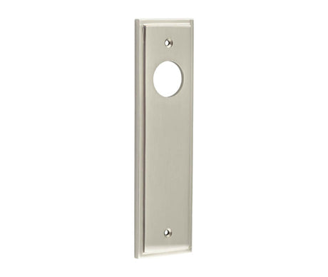 Burlington II Lever Plate Choices Latch Satin Nickel