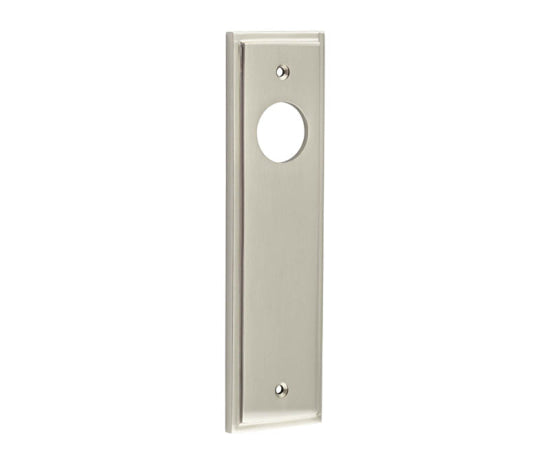 Burlington II Lever Plate Choices Latch Satin Nickel