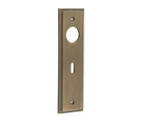 Burlington II Lever Plate Choices Lock Antique Brass