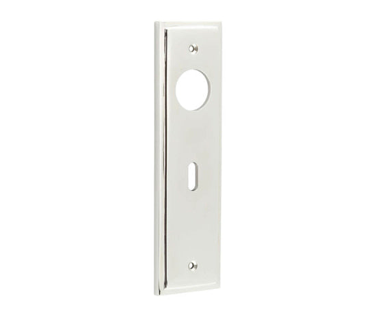 Burlington II Lever Plate Choices Lock Polished Nickel