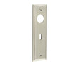 Burlington II Lever Plate Choices Lock Satin Nickel