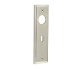 Burlington II Lever Plate Choices Lock Satin Nickel