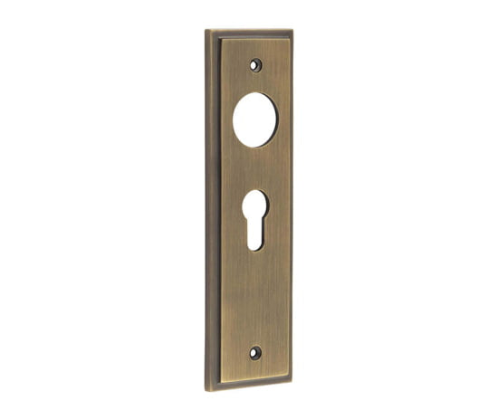 Burlington II Lever Plate Choices Euro Antique Brass