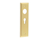 Burlington II Lever Plate Choices Euro Satin Brass
