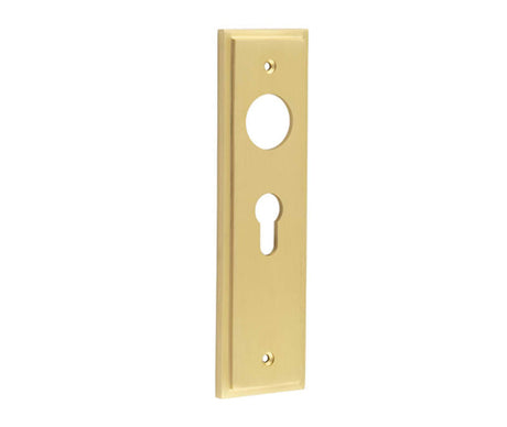 Burlington II Lever Plate Choices Euro Satin Brass