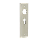 Burlington II Lever Plate Choices Euro Satin Nickel