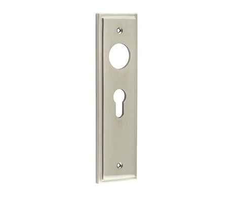 Burlington II Lever Plate Choices Euro Satin Nickel
