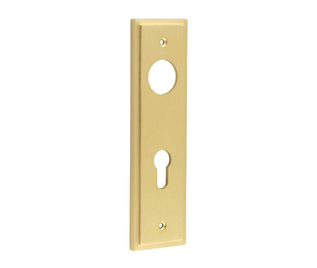 Burlington II Lever Plate Choices Din Euro Satin Brass