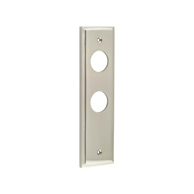 Burlington II Lever Plate Choices Din Bathroom Satin Nickel