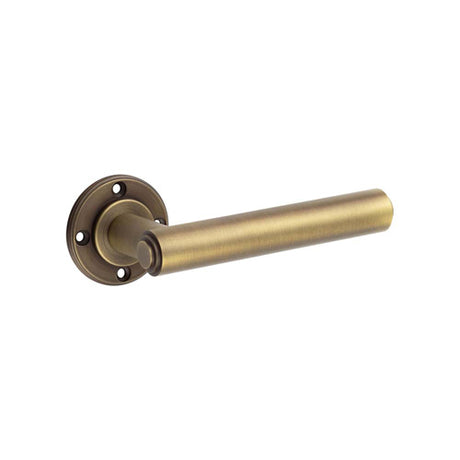 Richmond Antique Brass Lever on Rose Door Handle Antique Brass - Roses Sold Separately