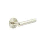 Richmond Door Handles Chamfered Rose Satin Nickel