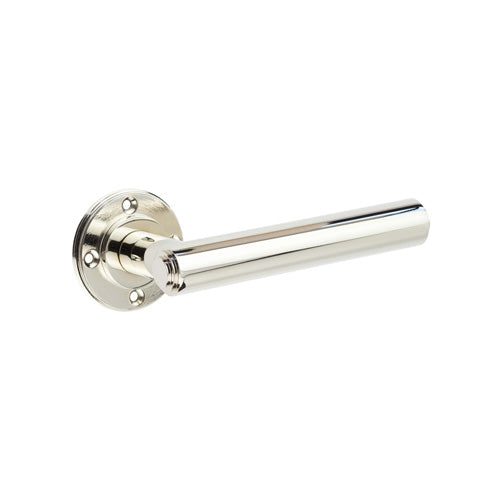 Richmond Polished Nickel Lever on Rose Door Handles - Roses Sold Separately