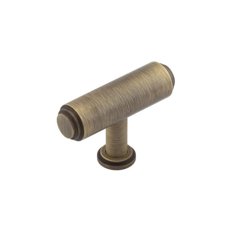 Belgrave T Bar Stepped Cupboard Knobs Antique Brass