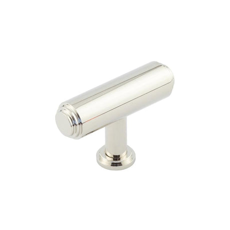 Belgrave T Bar Stepped Cupboard Knobs Polished Nickel