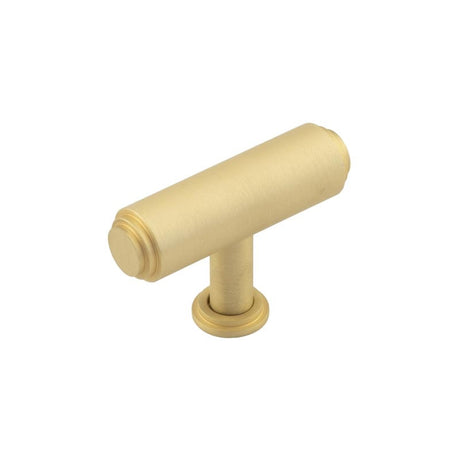 Belgrave T Bar Stepped Cupboard Knobs Satin Brass