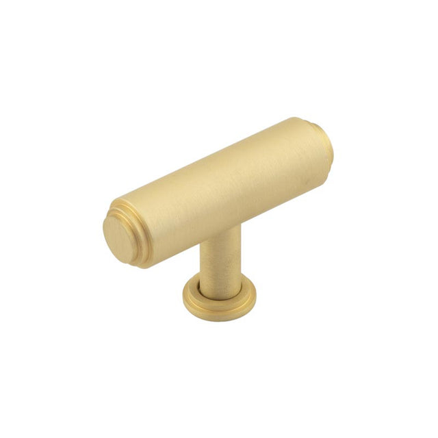 Belgrave T Bar Stepped Cupboard Knobs Satin Brass