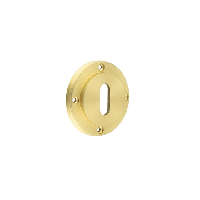 Burlington Standard Keyway Escutcheons No Rose Satin Brass