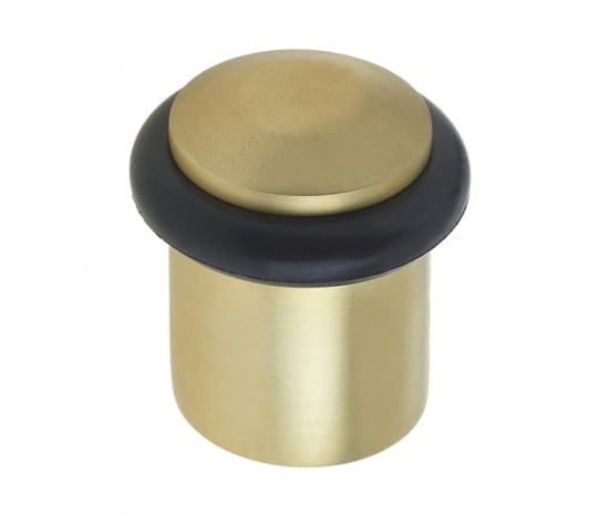 Burlington Chamfered Door Stops Satin Brass