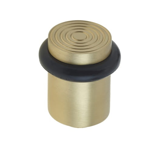 Burlington Reeded Door Stops Satin Brass