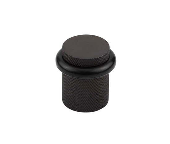 Burlington Knurled Floor Mounted Doorstops 40mm Dia Dark Bronze