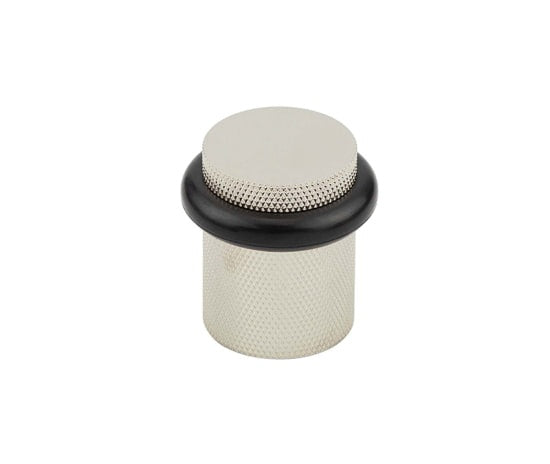 Burlington Knurled Floor Mounted Doorstops 40mm Dia Polished Nickel