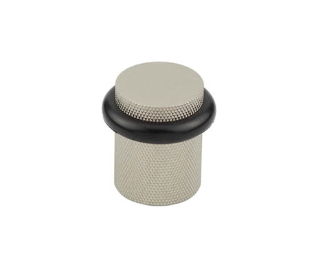 Burlington Knurled Floor Mounted Doorstops 40mm Dia Satin Nickel